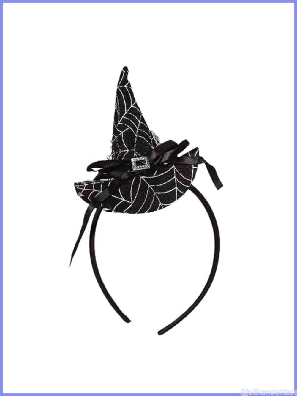 Halloween Witch Hat Headband Spider Web Hair Hoop Cosplay Costume